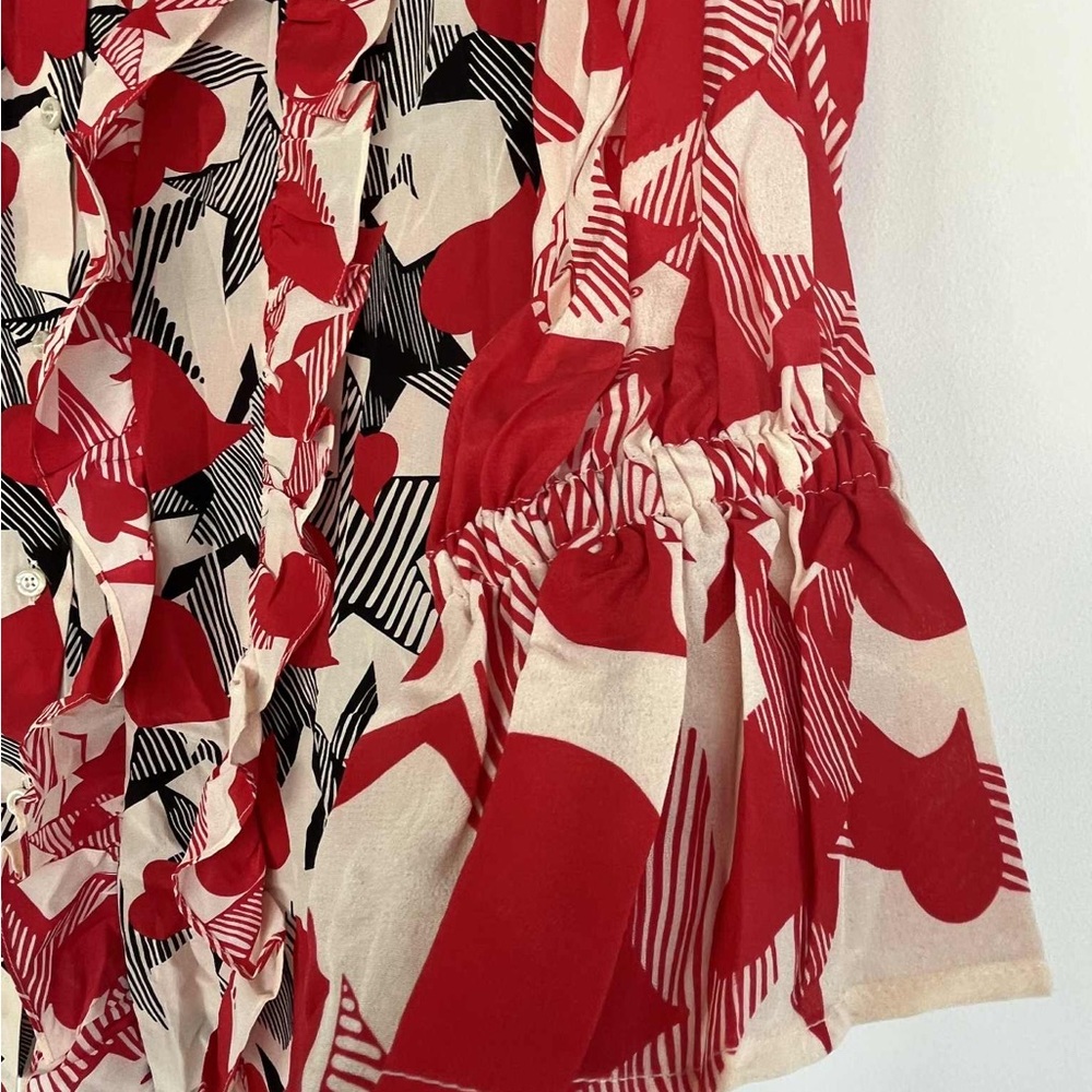 Gucci Ruffled printed silk blouse - Picture 8 of 12